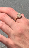 Pave Diamond Disc Ring -14k Comfort Fit