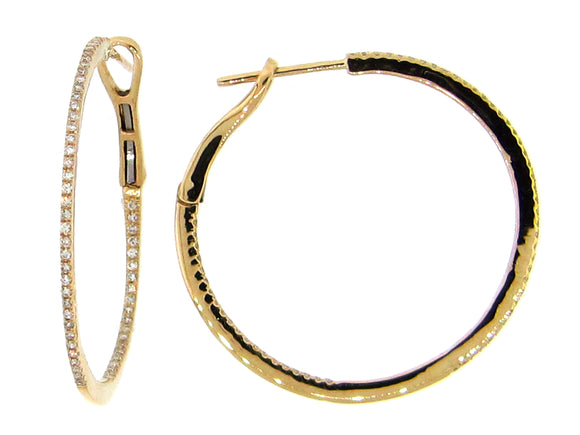 Diamond Hoops 1 1/4