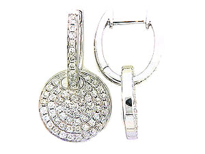 Diamond Pave Disc Earrings