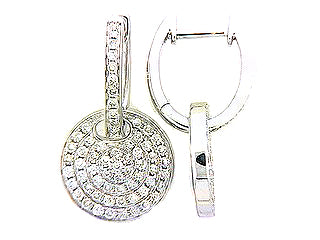 Diamond Pave Disc Earrings