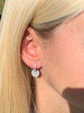 Diamond Pave Disc Earrings