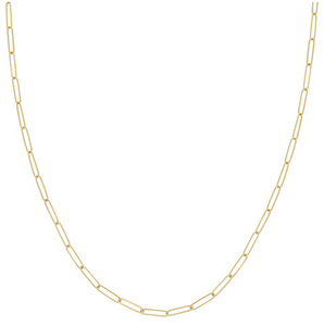 Gold Paperclip Chain 14K