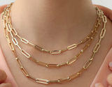 20" Paper Clip Chain - 14K Yellow Gold