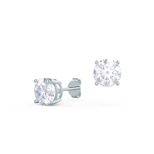 White Gold Lab Diamond Stud Earrings