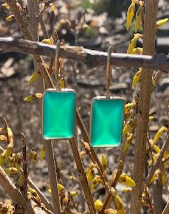 Green Onyx Earrings