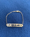 14K Paper Clip Personalized Bracelet